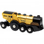 BRIO World goldene Batterielokomotive mit Licht und Sound (33630)
