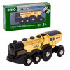 BRIO World goldene Batterielokomotive mit Licht und Sound (33630)