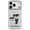 Karl Lagerfeld IML NFT Glitter Karl&Choupette Hülle KF003400 für Apple iPhone 18 Pro Max / 17 Pro Max, Transparent