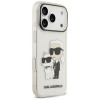 Karl Lagerfeld IML NFT Glitter Karl&Choupette Hülle KF003400 für Apple iPhone 18 Pro Max / 17 Pro Max, Transparent