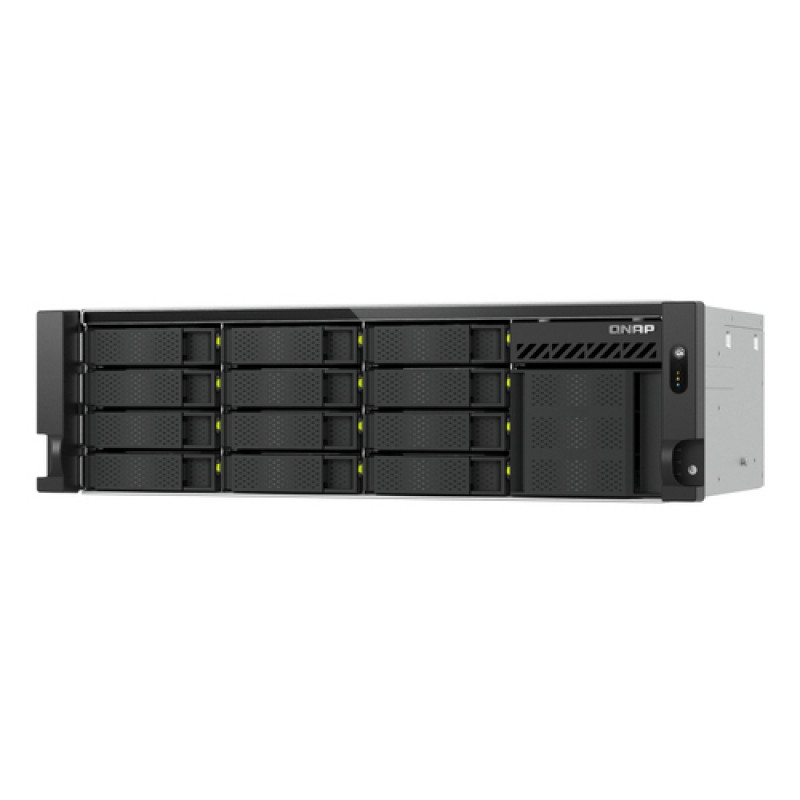 QNAP TS-h1655XeU-RP-8G 16-Schacht Rack-NAS mit geringer Bautiefe, 8 GB RAM, 2x 10GbE, redundantes Netzteil