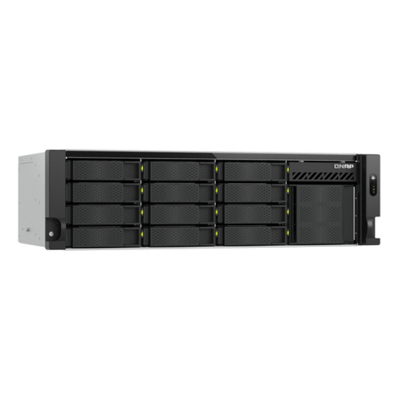 QNAP TS-h1655XeU-RP-8G 16-Schacht Rack-NAS mit geringer Bautiefe, 8 GB RAM, 2x 10GbE, redundantes Netzteil