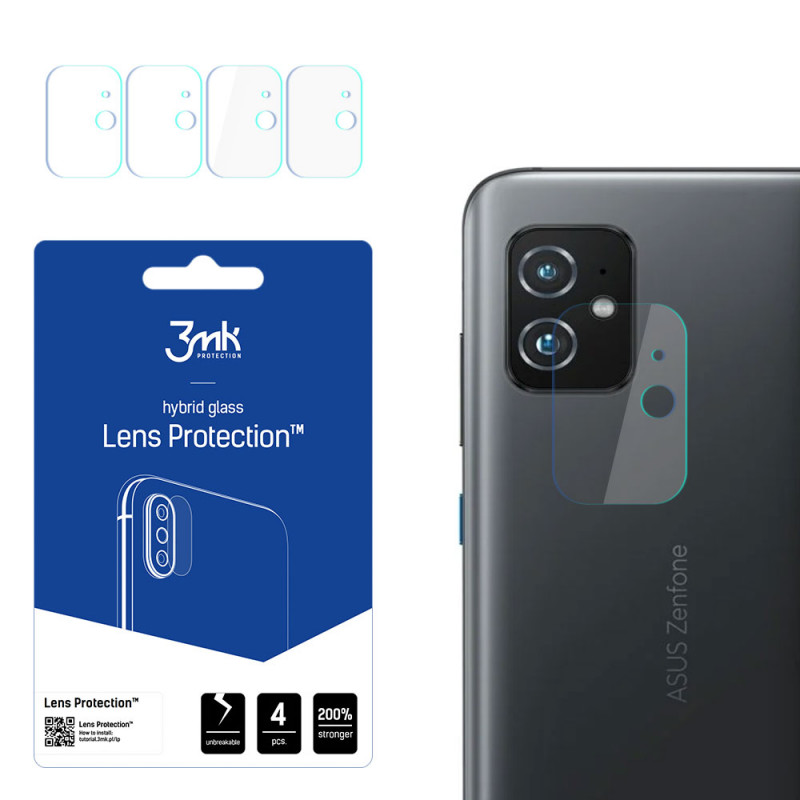 3MK Lens Protection Asus Zenfone 8 Kameraobjektiv-Schutzglas (4 Stück)