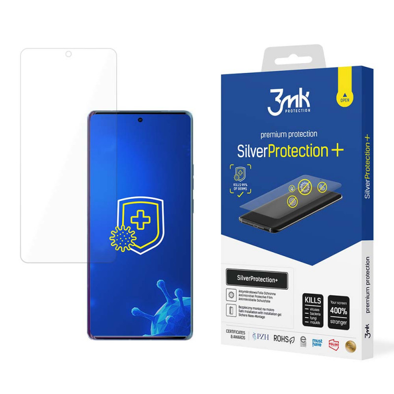 3MK SilverProtection+ antimikrobielle Displayschutzfolie für Motorola Edge 40 Pro 5G
