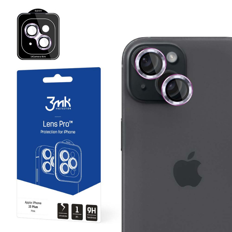 3MK Lens Protection Pro Apple iPhone 15 Plus, Rosa