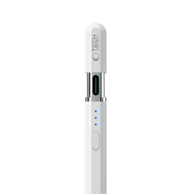 Tech-Protect Digital Magnetic Stylus Pen 3 Eingabestift für Apple iPad, Weiß