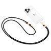 Tech-Protect C2S Seil-Umhängeband fürs Handy, Schwarz/Gold