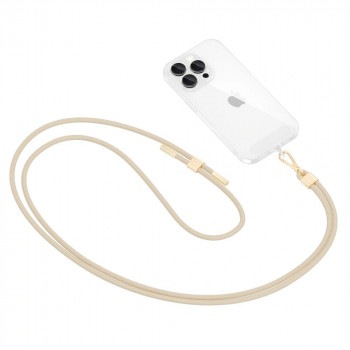 Tech-Protect C2S Seil-Umhängeband fürs Handy, Beige/Gold