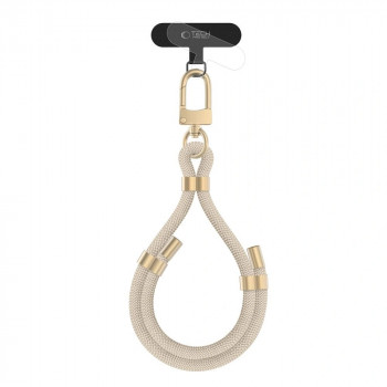 Tech-Protect C4S Seil-Handgelenkband, Beige/Gold