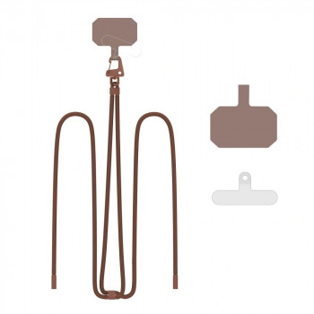 Handy-Umhängeband Tech-Protect C5S Rope Crossbody Strap, Schokoladenbraun