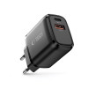 Tech-Protect NCA20 USB-A / USB-C Wandladegerät PD 20W / QC3.0, Schwarz