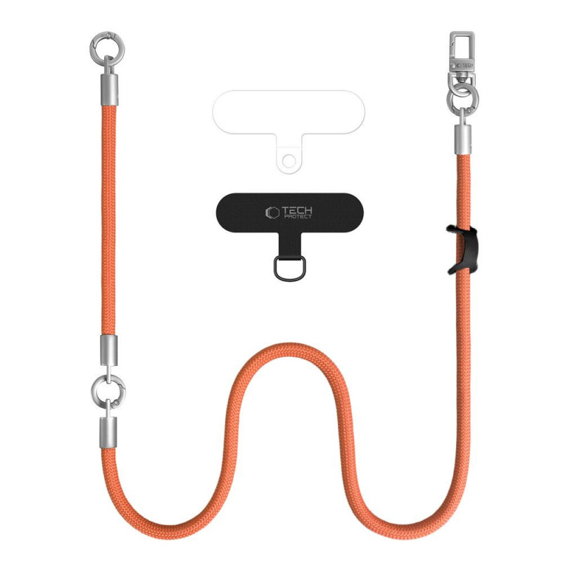 Tech-Protect C10S Rope Crossbody & Wrist Handyband-Set, Orange/Titan