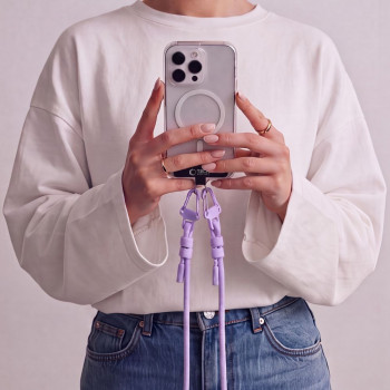 Tech-Protect C5SD Handyband zum Umhängen aus Seil, 80 cm, Lavendel