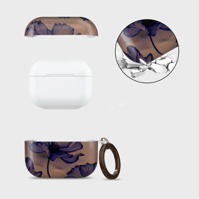Tech-Protect Lamano Hülle Apple AirPods Pro 1 / 2 Samtnacht