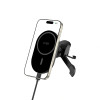 Tech-Protect MM15W-V6 magnetische MagSafe stabile Lüftungs-Autohalterung mit 15W kabellosem Ladegerät, Schwarz