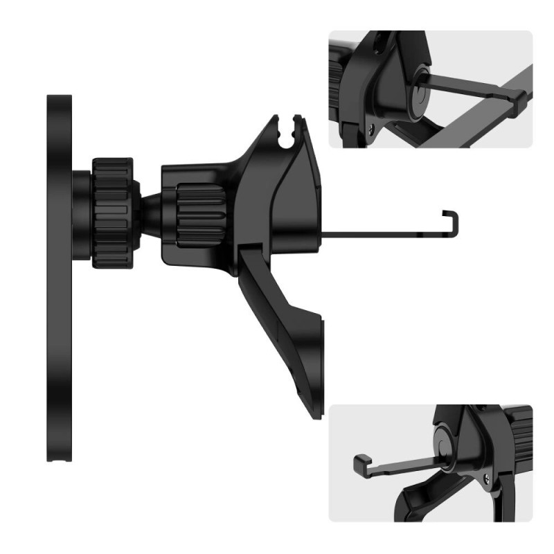 Tech-Protect MM15W-V6 magnetische MagSafe stabile Lüftungs-Autohalterung mit 15W kabellosem Ladegerät, Schwarz