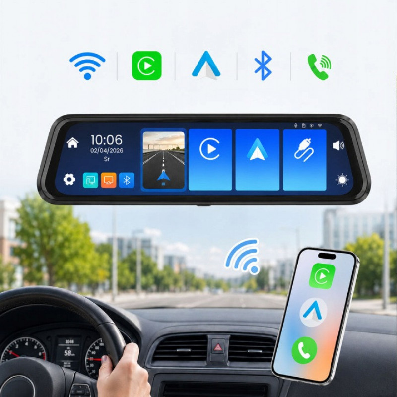 ORLLO Autoplay PRO 4K Autokamera vorne und hinten, GPS, Wi-Fi