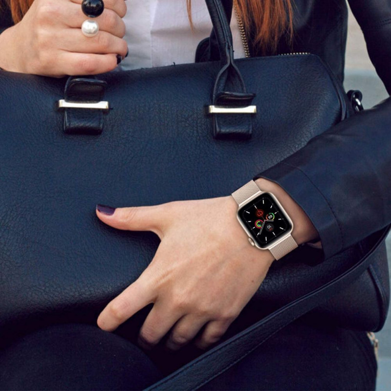 Tech-Protect MilaneseBand Apple Watch 4/5/6/7/SE 44/45 mm Edelstahl-Armband, Silber