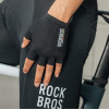 Rockbros TLS004 ROAD TO SKY kurze stoßdämpfende Fahrradhandschuhe L, Schwarz