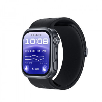 Huawei Watch D3 Riva-B10 46 mm Smartwatch, Aluminiumgehäuse, Gummiarmband, Schwarz (55020KBU)