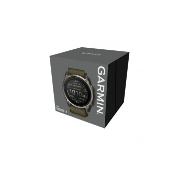 Garmin Enduro 4 GPS-Smartwatch mit dunkeloliv ComfortFit Stoffarmband (010-04799-01)