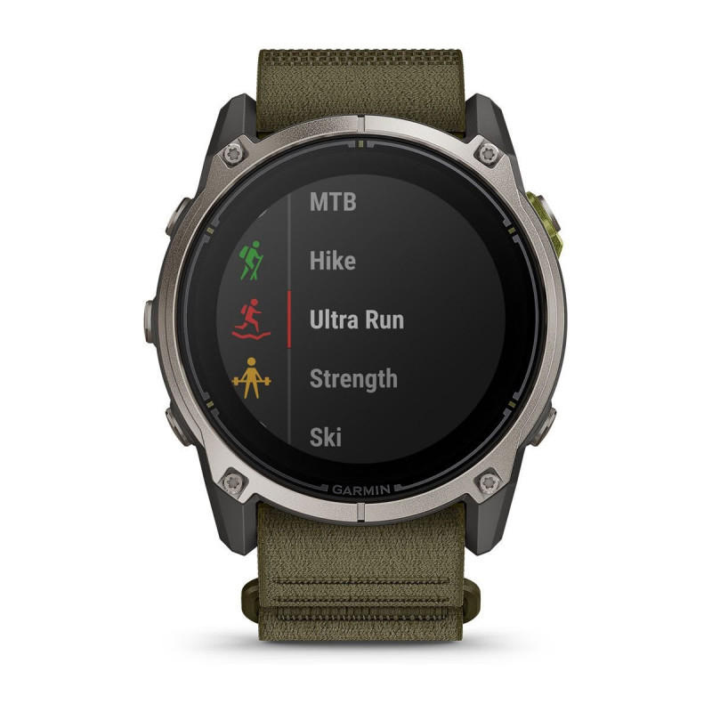 Garmin Enduro 4 GPS-Smartwatch mit dunkeloliv ComfortFit Stoffarmband (010-04799-01)