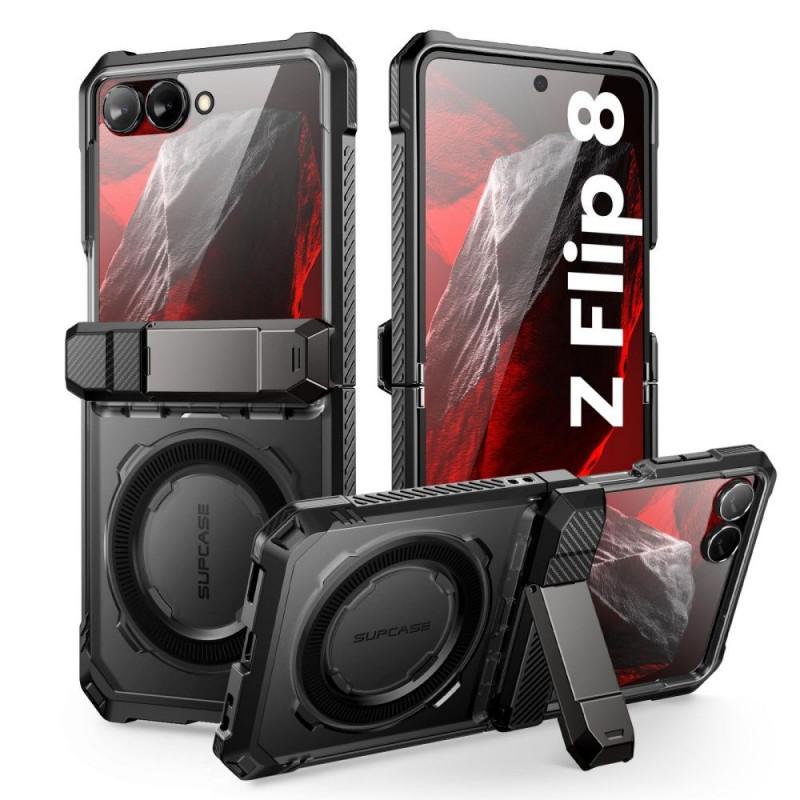 Supcase Unicorn Beetle Grip Mag MagSafe Hülle für Samsung Galaxy Z Flip 8, Schwarz