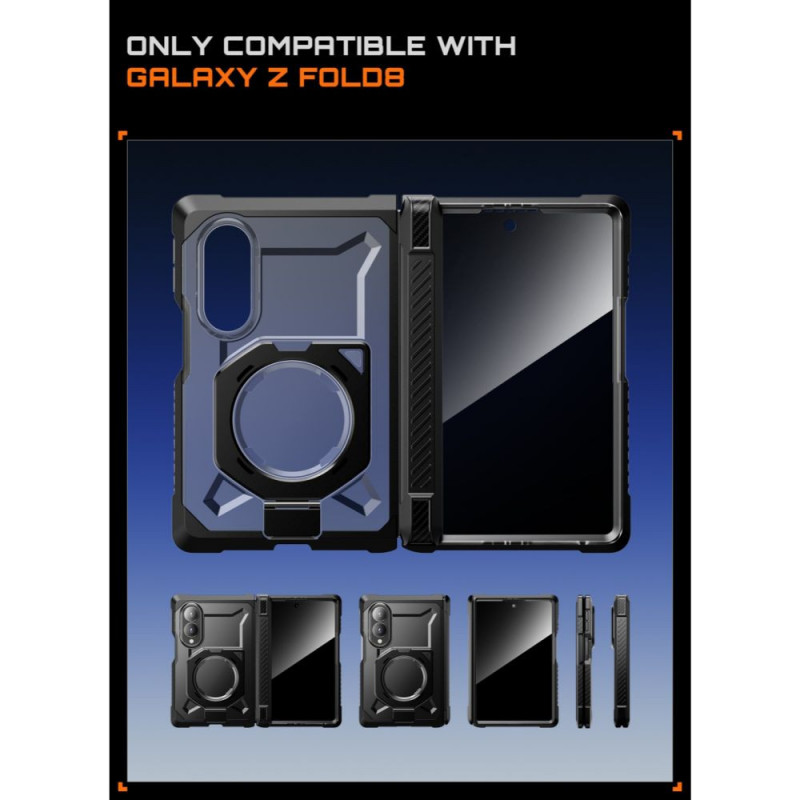 Supcase UB Grip Mag MagSafe Privacy Glashülle für Samsung Galaxy Z Fold 8, Schwarz