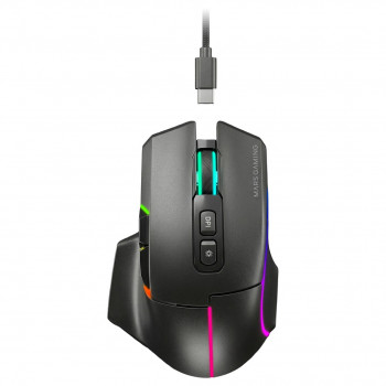 Tacens Mars Gaming MMW-VECTOR Kabellose Gaming-Maus, 12000 DPI, Bluetooth 5.4, 2,4 GHz