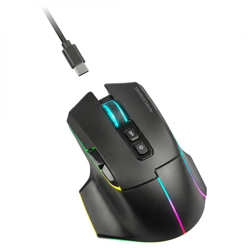Tacens Mars Gaming MMW-VECTOR Kabellose Gaming-Maus, 12000 DPI, Bluetooth 5.4, 2,4 GHz