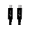 i-tec USB-C-Ladekabel, 1,8 m, USB Power Delivery bis zu 100 W, Schwarz