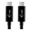 i-tec USB-C-Ladekabel, 1,8 m, USB Power Delivery bis zu 100 W, Schwarz