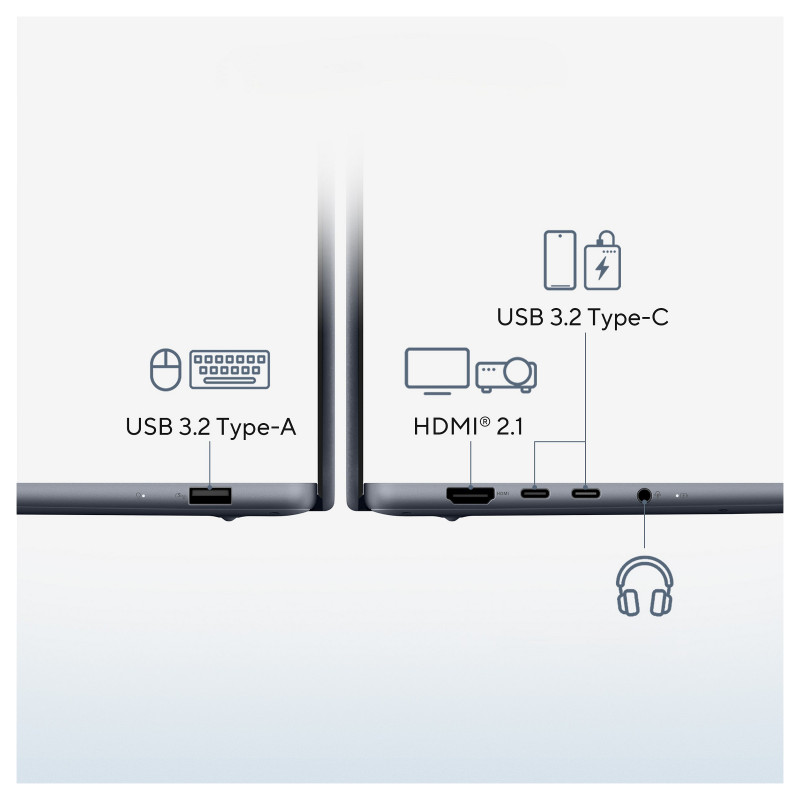 ASUS Zenbook 14 UX3480QA-U1023W Notebook, 14" WUXGA, Snapdragon X1-26-100, 16 GB RAM, 512 GB SSD, Windows 11 Home