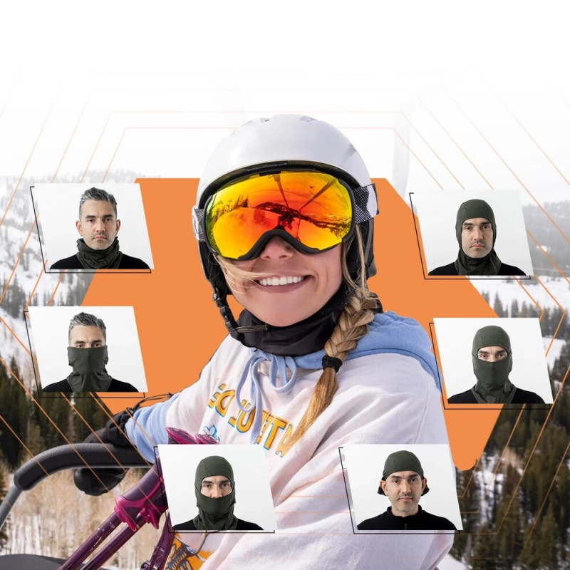 Qunature 13230023011 Ski-Sturmhaube für Fahrrad und Motorrad, Größe L, schwarz