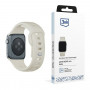 3mk Silikon-Uhrenarmband für Apple Watch 42/44/45/49 mm, beige