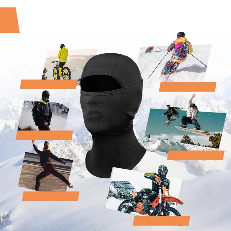 Qunature 13230023010 Ski-Sturmhaube für Fahrrad und Motorrad, Größe M, schwarz
