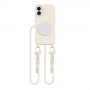 Tech-Protect MagNecklace MagSafe-Hülle mit Umhängeband für Apple iPhone 16, Beige