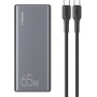 USAMS PB59 US-CD165 Powerbank 30000 mAh, 65 W, 2x QC3.0 + PD, schwarz, mit USB-C-auf-USB-C-Kabel