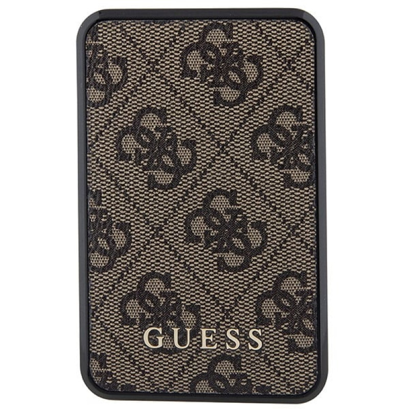 Guess GUPB10DP4GEGW Powerbank 10000 mAh, 18 W, 4G Leather Metal Logo, braun
