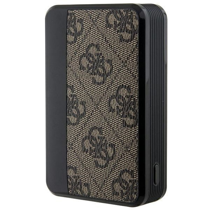 Guess GUPB10DP4GEGW Powerbank 10000 mAh, 18 W, 4G Leather Metal Logo, braun