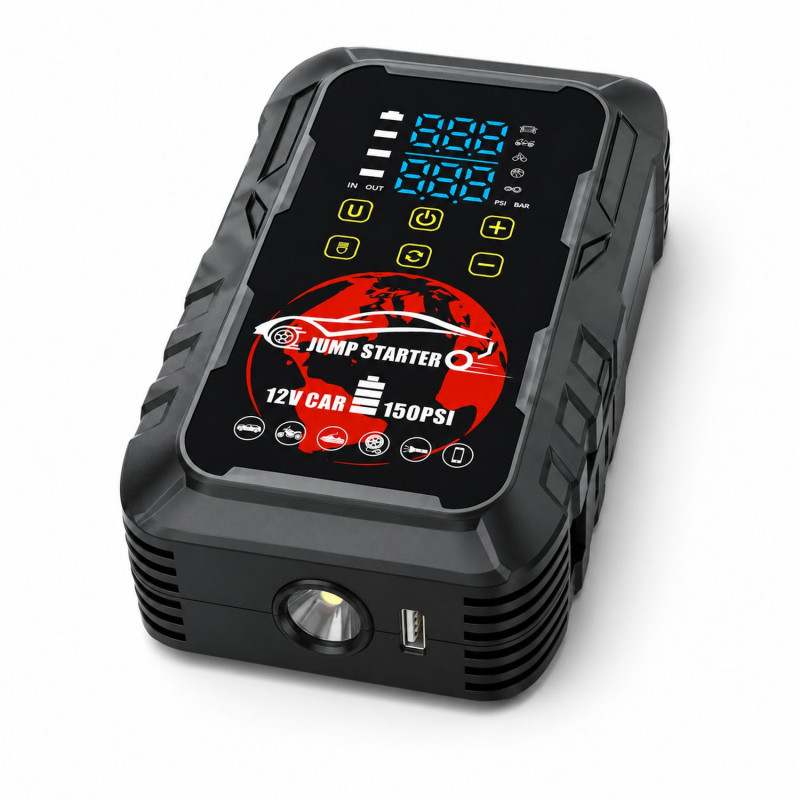 Extralink MaxJump 9 Xtreme 2-in-1 Starthilfe und Kompressor, 8000 mAh