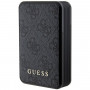 Guess GUPB10DP4GEGK Powerbank 10000 mAh, 18 W, 4G Leather Metal Logo, schwarz