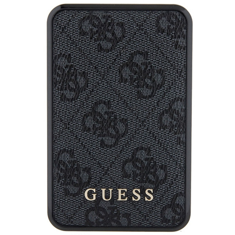 Guess GUPB10DP4GEGK Powerbank 10000 mAh, 18 W, 4G Leather Metal Logo, schwarz