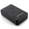 Guess GUPB10DP4GEGK Powerbank 10000 mAh, 18 W, 4G Leather Metal Logo, schwarz