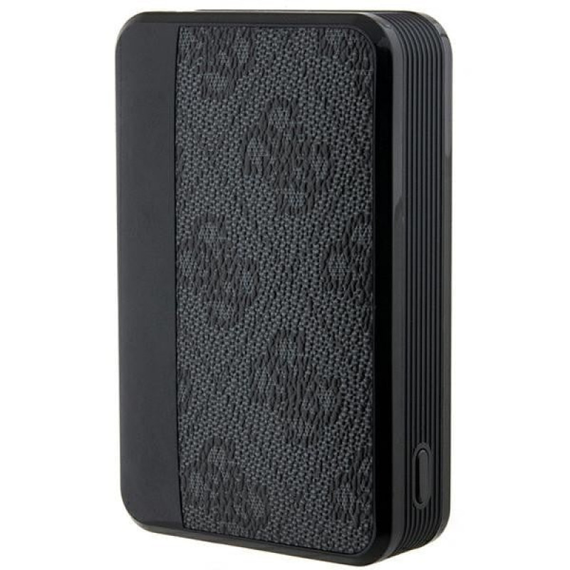 Guess GUPB10DP4GEGK Powerbank 10000 mAh, 18 W, 4G Leather Metal Logo, schwarz
