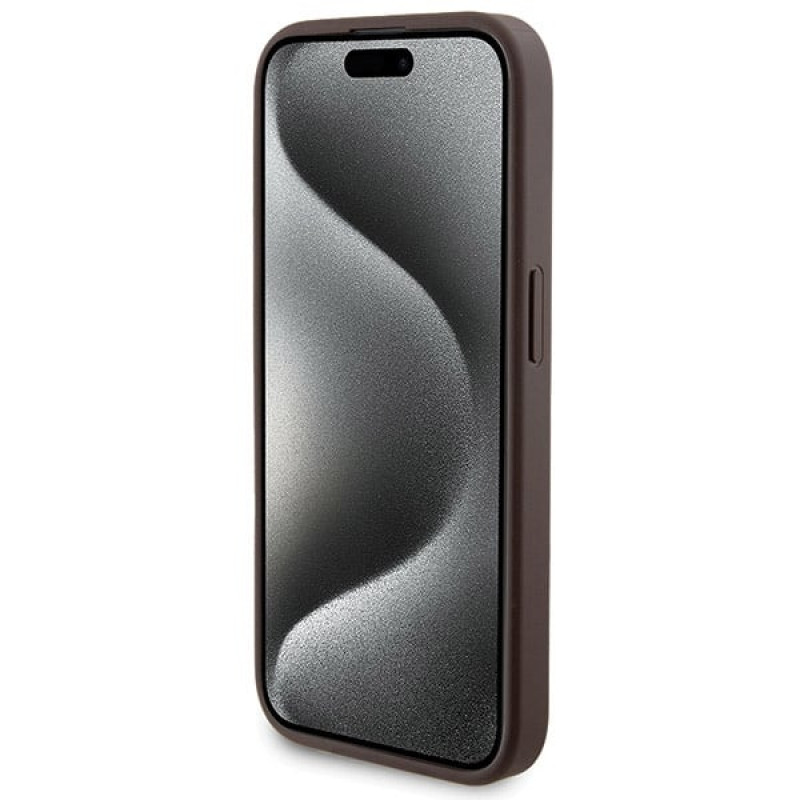 Guess GUBPM5P15X4GEMGW Hardcase für Apple iPhone 15 Pro Max + 5000 mAh MagSafe Powerbank, 4G Metal Logo, braun