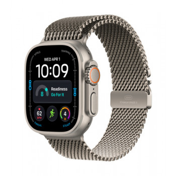Apple Watch Ultra 4 Titanium Cellular 49 mm Natural Titanium Milanese Loop, Größe L