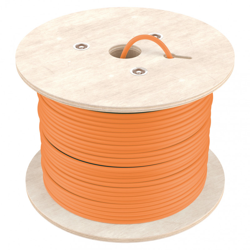 Equip 404553 Cat7 S/FTP Installationskabel als Meterware, 1000 m, halogenfrei (LSZH), orange
