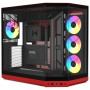 HYTE Y50 Wild Cherry PC-Gehäuse, Rot, Hartglas x 3