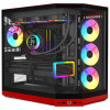 HYTE Y50 Wild Cherry PC-Gehäuse, Rot, Hartglas x 3